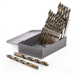 Stark Usa 21-PIECES Drill Bit Set Black Gold Finish Hss 135-SPLIT Jobber Length. Fixed Price $33.95.