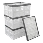 Uumitty 4 Packs 30 Plastic Collapsible Storage Basket, Folding L, White. Fixed Price $56.17.
