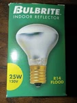 Bulbrite 25R14N Indoor Reflector Lamp 25W 120V Flood Intermediate Base. Fixed Price $12.95.